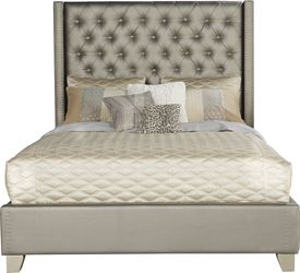 Sofia Vergara Paris Silver 5 Pc King Upholstered Bedroom