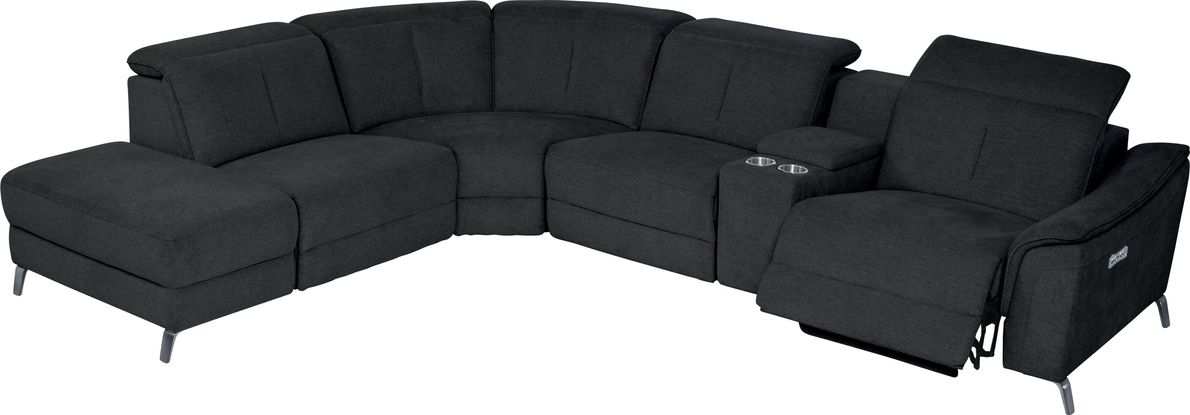 Sofia vergara turano midnight 6 shop pc dual power reclining sectional