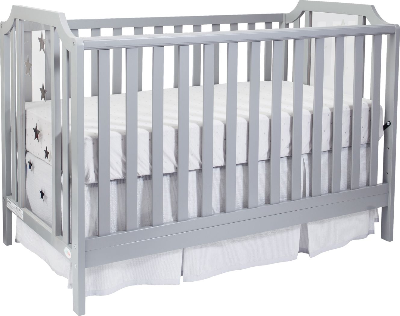 light gray crib