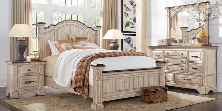Light Wood Queen Bedroom Sets Cream Honey Oak Beige Etc