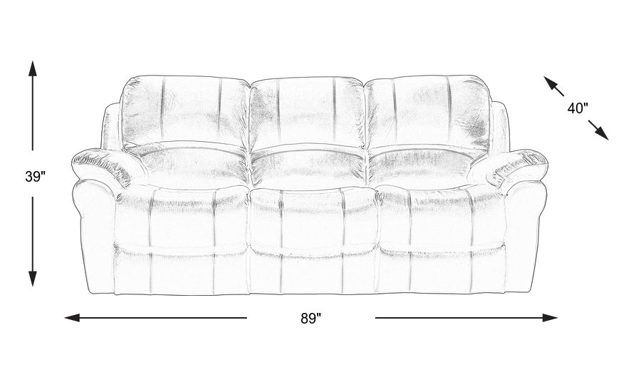 Vercelli Brown Leather Power Reclining Sofa