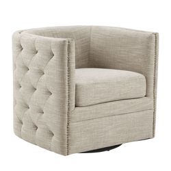 Wittmer Cream Accent Swivel Chair